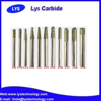 Stone Engraving Machine Cutter Stone Cutting Bits CNC carving tool Electroplated diamond router bits for granite