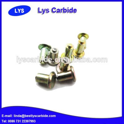 Tungsten carbide snow screw tire studs made by Lys Carbide